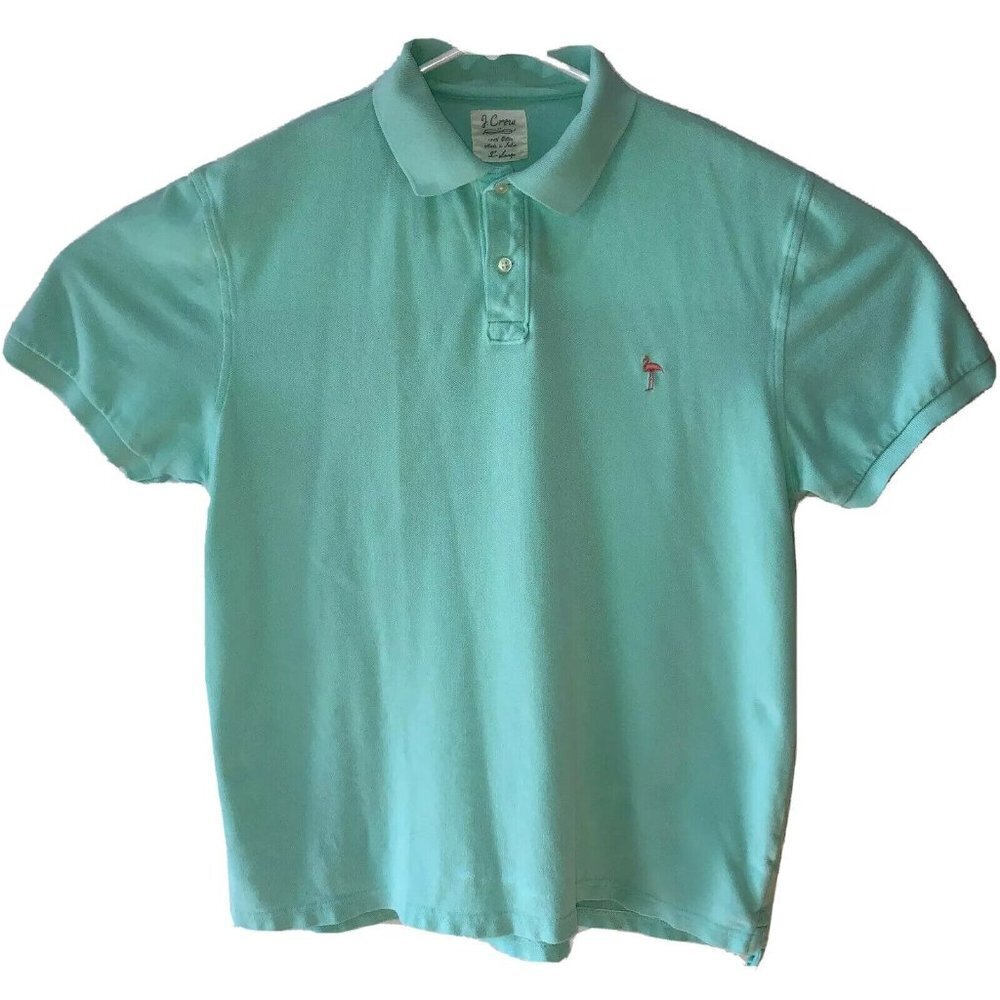 J Crew Mint Green Short Sleeve Polo Shirt